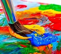 Краски, кисть